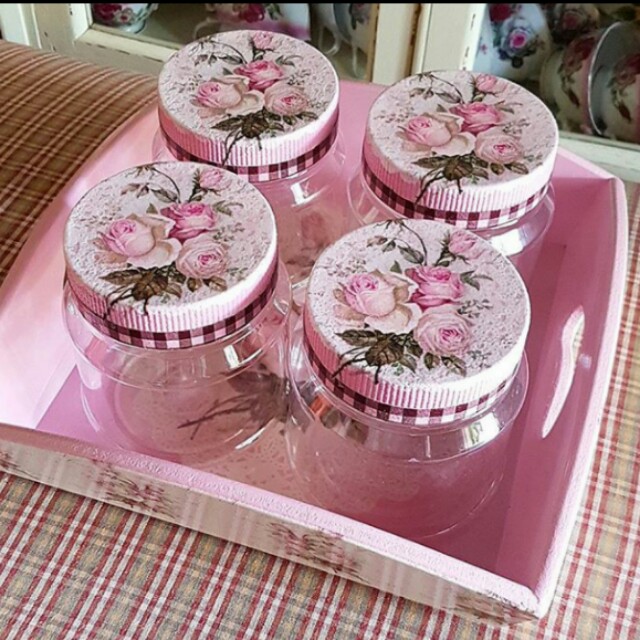 Decoupage Balang Kuih Cookies Canister Semuarm5 Design Craft Others On Carousell
