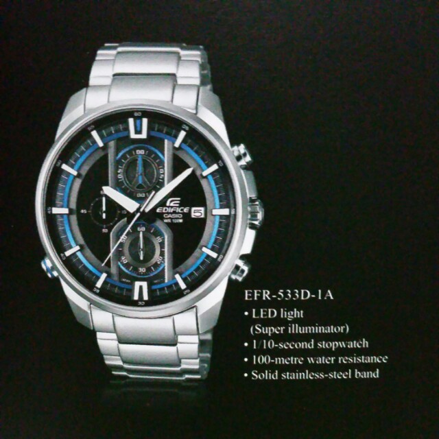 Edifice EFR 533 1AV Casio Super LED Illuminator
