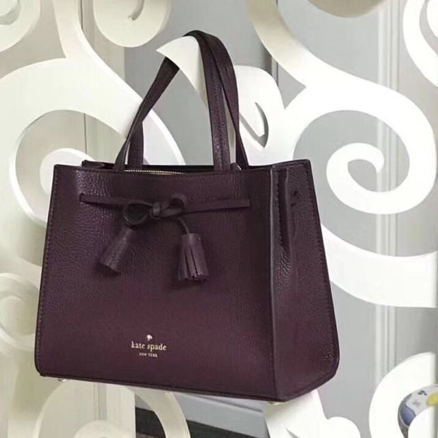 kate spade deep plum handbag