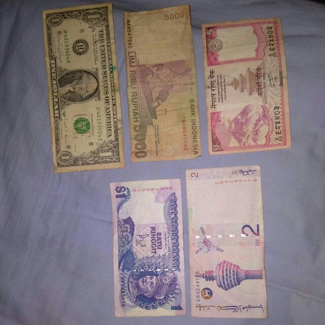 Old Money 1 Dollar Usa 5000 Rupiah Bank Indonesia Rus 5 Old Money 1 Dollar Usa 5000 Rupiah Bank Indonesia Rus 5 Nepal Rastra Ringgit Negara Malaysia Rm2 Antiques