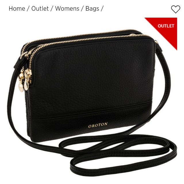 Oroton leather Bueno double clutch black Women s Fashion Bags
