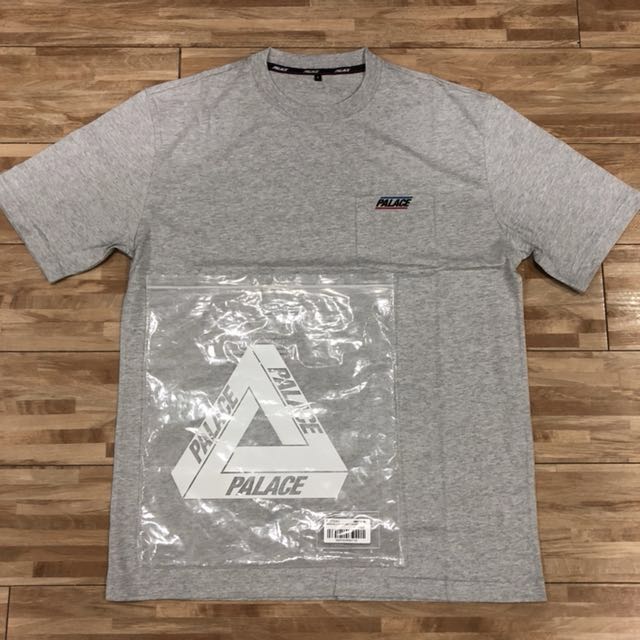 Palace Basically A Pocket Tee Grey Marl Men S Fashion Clothes