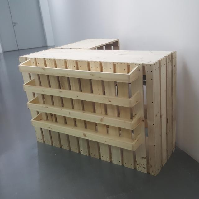 Pallet Craft Wooden Reception Counter Furniture Tables Pallet Craft Wooden Reception Counter