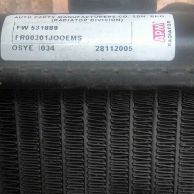 Radiator wira 1.5 satu layer, Auto Accessories on Carousell