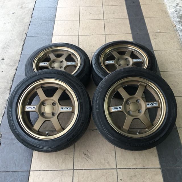 Te37 Sports Rim Myvi 15 Inch Tayar 70 Kalau Pakai Confirm Kacak Habis Gadis2 Cair Auto Accessories On Carousell