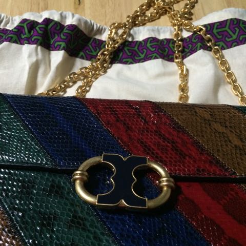 Tory burch gemini store link snake shoulder bag