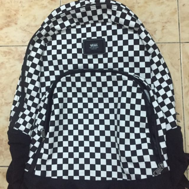 vans van doren checkerboard backpack