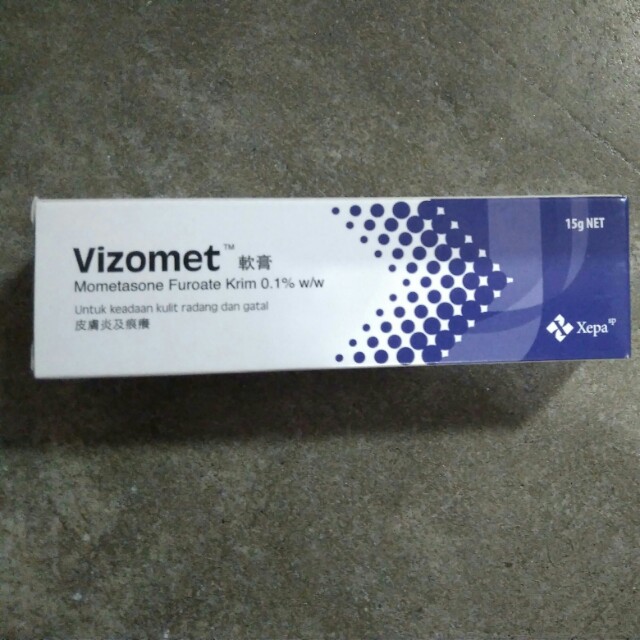 Vizomet mometasone furorate cream 0.1% w/w, Health & Beauty, Bath