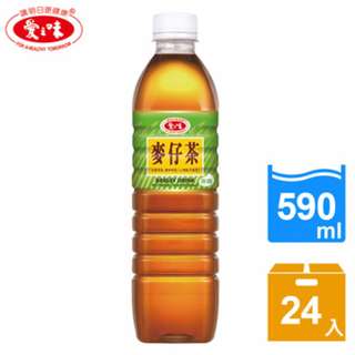 【挑戰全台免運最低價】愛之味麥仔茶-無糖590ml(24入/箱)