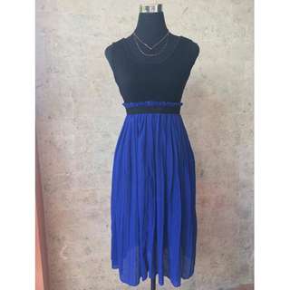 Blue Sheer dress - inside skirt is mini