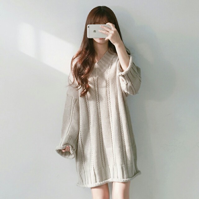 korean sweater dress