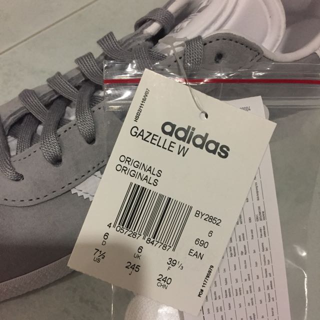 Adidas originals grey gazelle shop trainers with snake effect trim