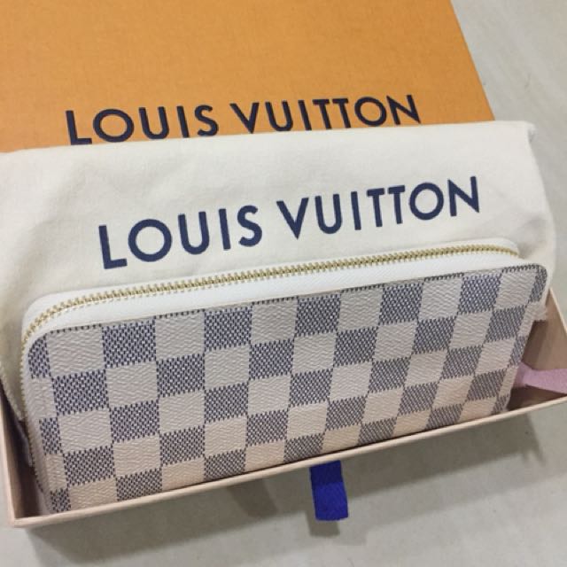 Louis Vuitton Long Wallet Damier Azur Portefeuille Clemence N61210