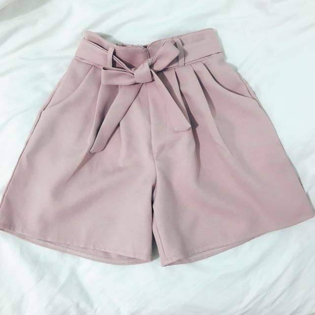 Pink paperbag shorts clearance