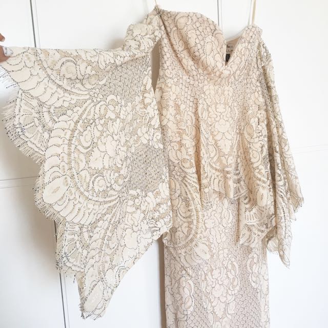 shona joy white lace dress