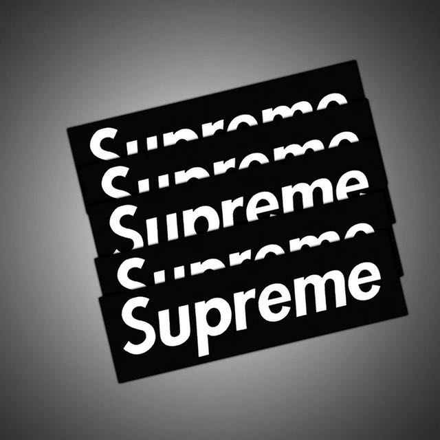 supreme black sticker