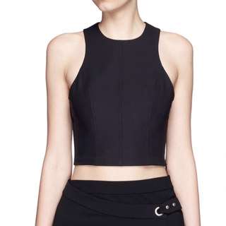 Alexander Wang For h&m Scuba Crop Top Sweatshirt XS Black Short Jumper Worn  Once