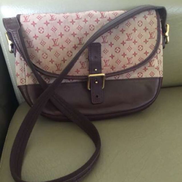 Authentic Louis Vuitton lv mini lin marjorie sling bag Women s