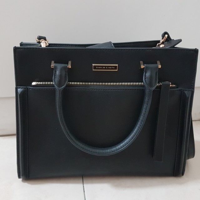 charles and keith structured handbag