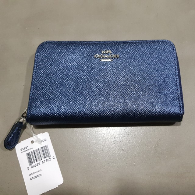 Coach medium cheap zip around wallet
