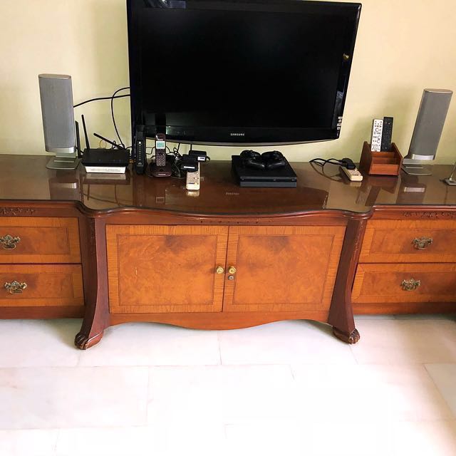 Custom made Antique Tv Console, Furniture & Home Living, Home Decor