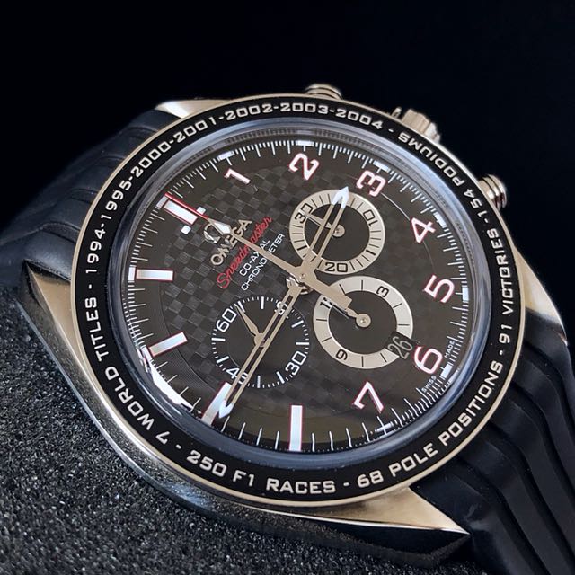 Fs Nos Omega Speedmaster Legend Michael Schumacher Automatic Chronograph 44mm Watch 321 32 44 50 01 001 Men S Fashion Watches On Carousell