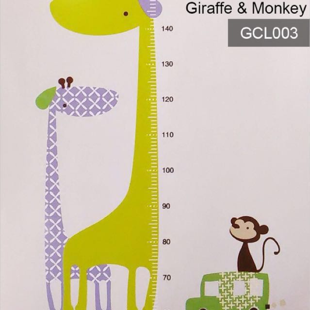 GCL 003 KIDS GROWTH CHART WALL DECOR STICKER, Babies & Kids, Bathing