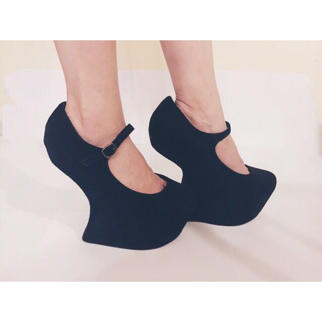 Jeffrey Campbell Night Walk In Black Suede Women s Fashion Bottoms Other Bottoms on Carousell