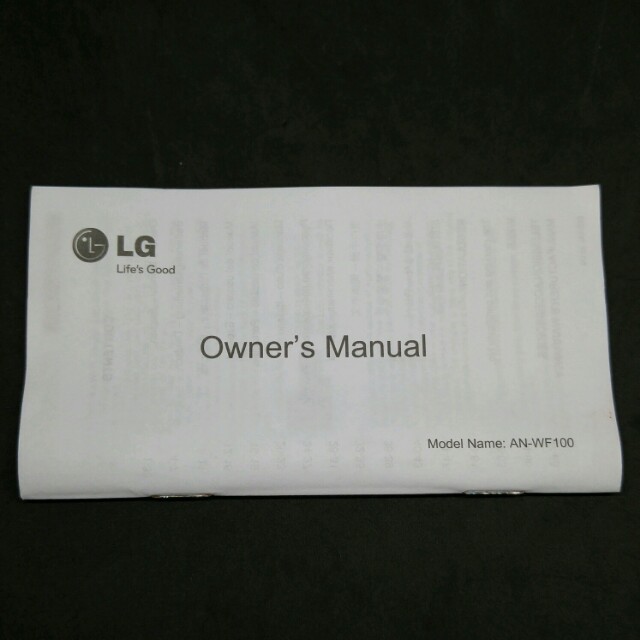 LG Wireless Broadband / DLNA Adapter ANWF100 WiFi Dongle