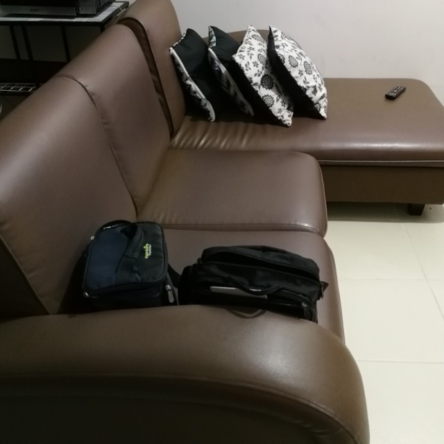 Mandaue foam L shaped sofa brown, Babies & Kids, Baby Nursery & Kids Furniture, Other Kids