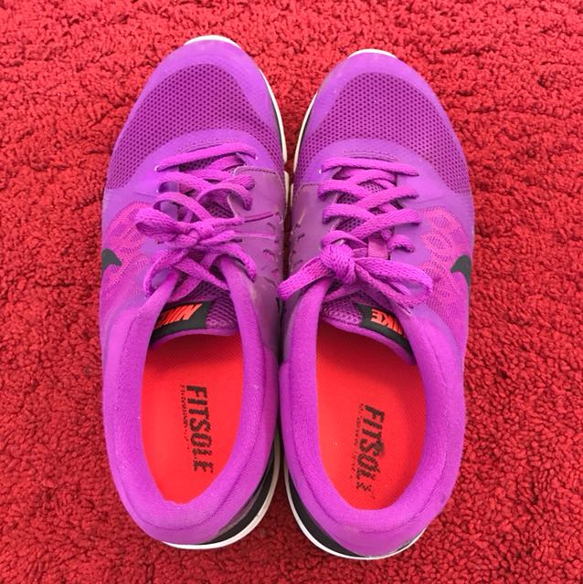 bright purple sneakers