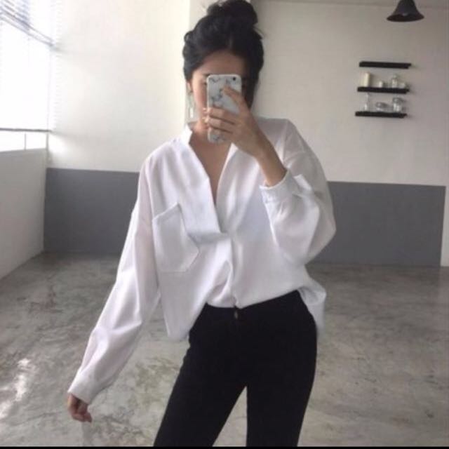 Oversize blouse white