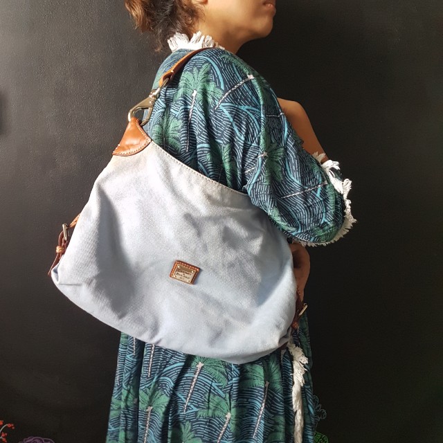 SALE Dooney Bourke Canvas Hobo Bag Women s Fashion Bags