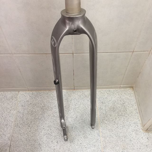Super light weight rigid fork Titanium color Mosso M5 disc Sports Equipment Bicycles Parts Parts Accessories on Carousell