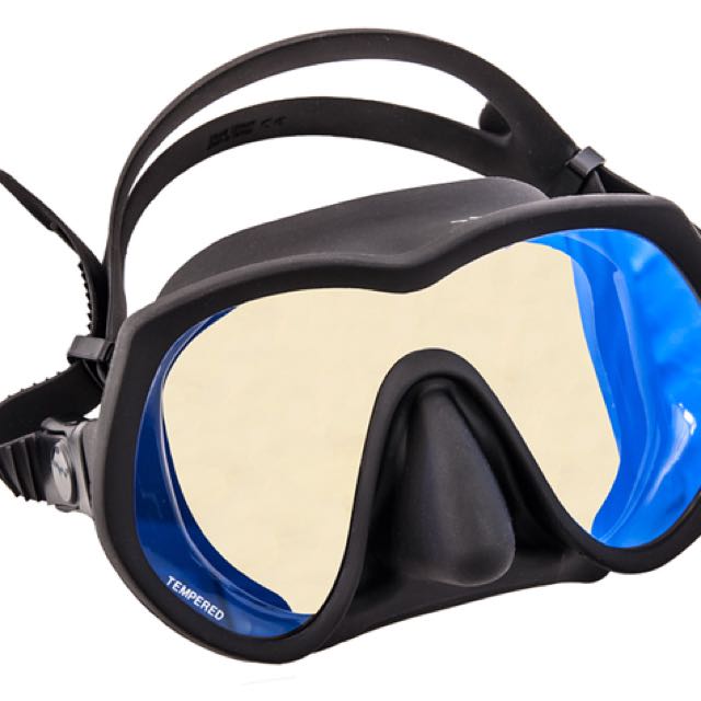 Tecline Super View Frameless Diving Mask, Narrow Fit with Brightening