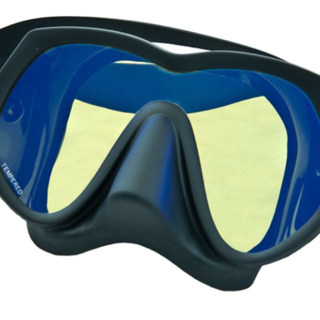 Tecline Super View Frameless Diving Mask With Brightening Lens Sports Sports Games Equipment On Carousell