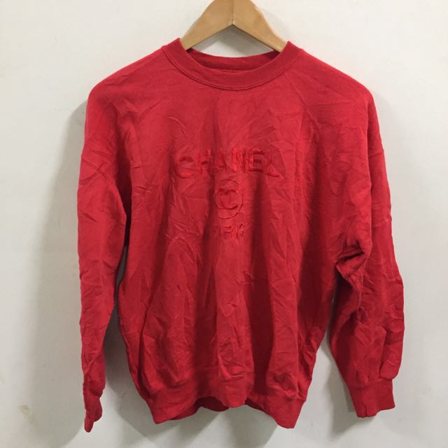 Chanel red sweatshirt outlet
