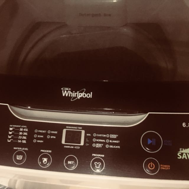 Whirlpool LSP680GR FULLY AUTOMATIC WASHER 6.8KG (Gray) black panel, TV