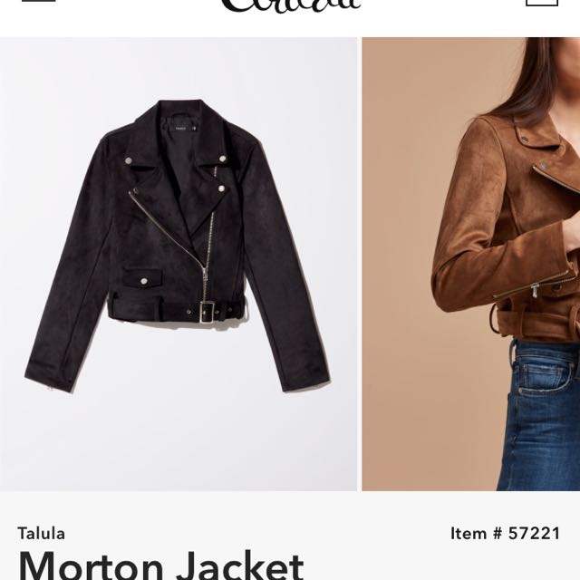 Aritzia top suede jacket