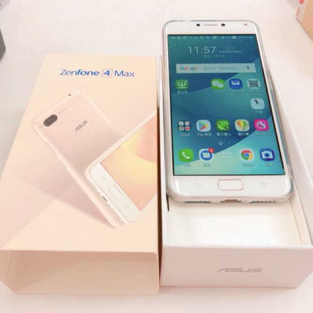 華碩asus Zenfone4 Max Zc554kl 32g 金色二手機9 9成新今年11月剛購入可高雄面交 手機平板 安卓android在旋轉拍賣
