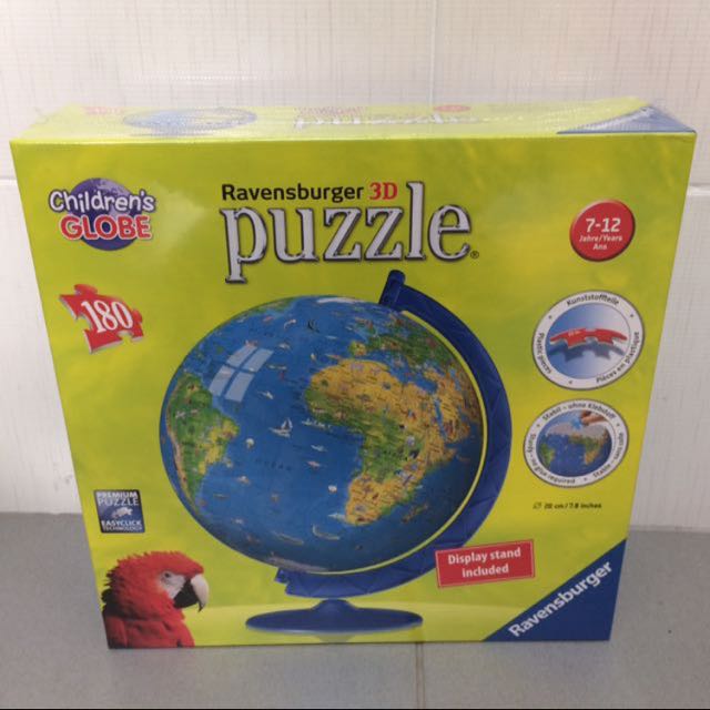 Brand New Ravensburger Children S 3d Globe Puzzle 180 Pc Babies Kids Toys Walkers On Carousell