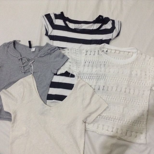 Bundle of 4 H&M..Cotton On (Category: Others Tops) located in Manila. Submitted by seconds4pas (Listing ID 140303003, Image 1). Description: #springcleaning.