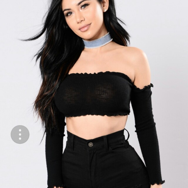 Fashion Nova Sexy Flattering Crop Top Off The Shoulder Summer