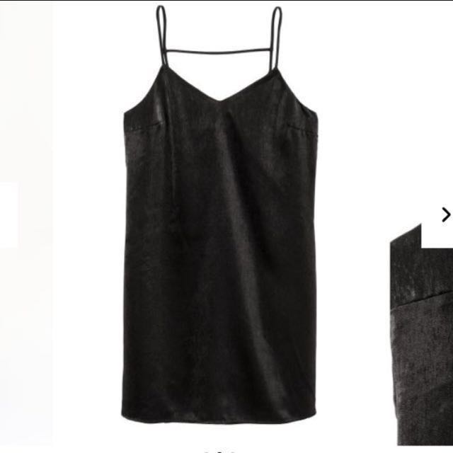 h&m satin slip dress