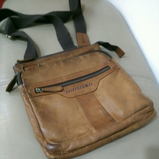 Hummer leather sling shop bag
