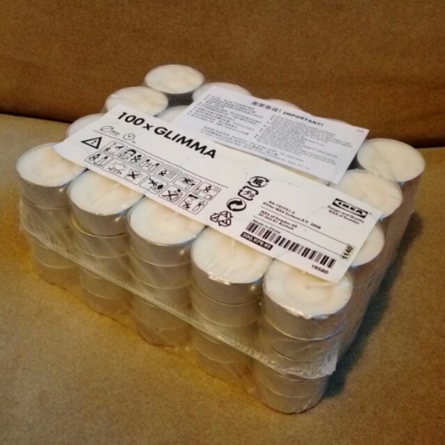 Ikea 宜家傢俬小蠟燭仔100個裝爉蠋glimma 傢俬 家居 家居裝飾 家居裝飾 其他 Carousell