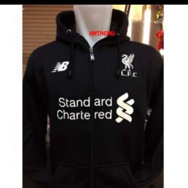 Liverpool Fc Black Hoodie Jacket Sports Sports Apparel On Carousell