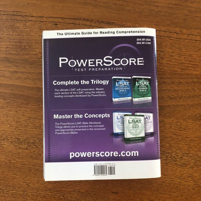 Lsat Powerscore Reading Comprehension 2016 Edition Textbooks On
