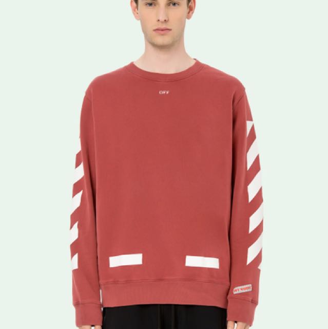 off white red diag arrow hoodie