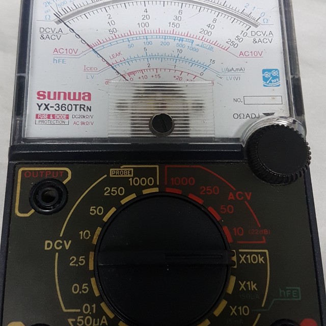 SUNWA Analog Multimeter Ohm Meter YX-360TRn, Furniture & Home Living ...